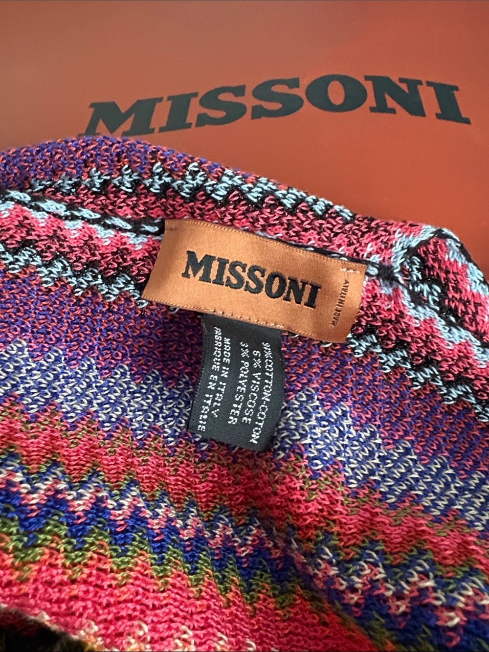 Missoni Multicolor cape Sweater in Pink, Blue & Green. Beautiful piece